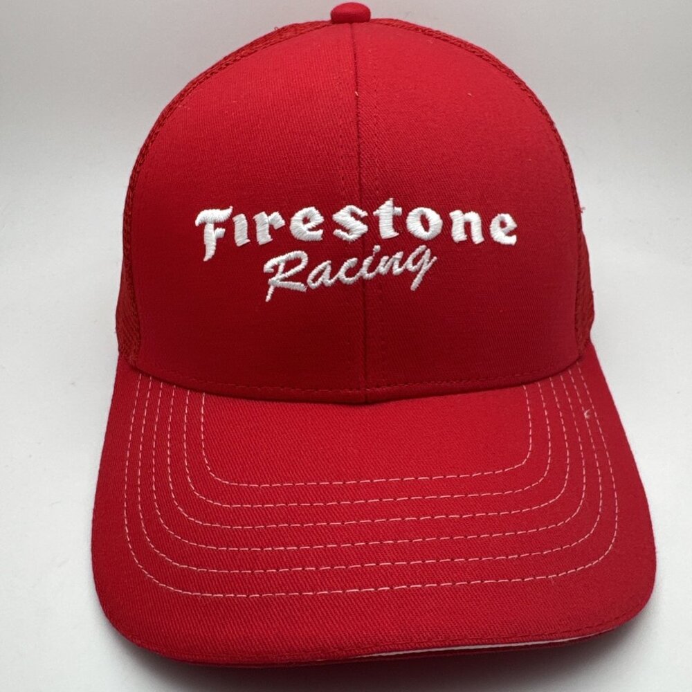 Firestone Racing Hat Cap Snapback Solid Red Bridgestone Cotton Dad Cars One Size